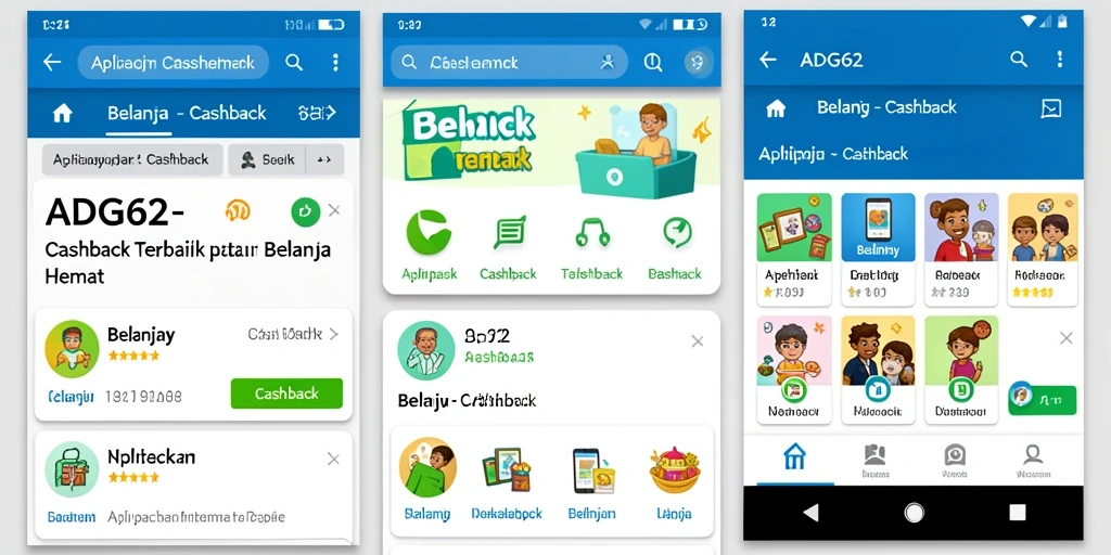 Antarmuka ADG62 menampilkan penawaran cashback menarik dan mudah diakses.