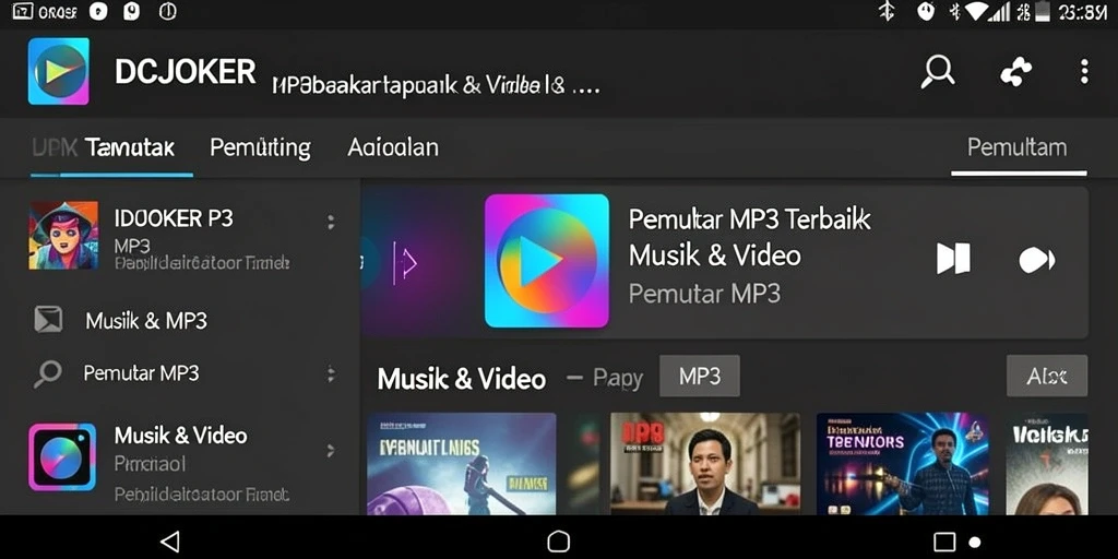 Tampilan antarmuka IDCJOKER yang menarik dan mudah digunakan.