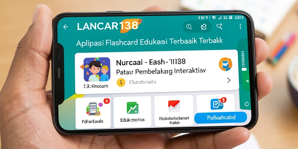 Screenshot aplikasi LANCAR138 menampilkan antarmuka intuitif flashcard.