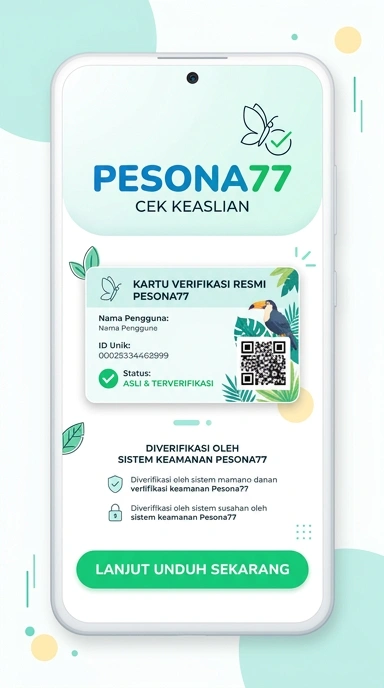 Tampilan kanal resmi pesona77